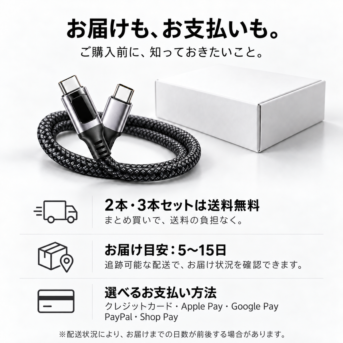 見える充電ケーブル｜電力ディスプレイ搭載